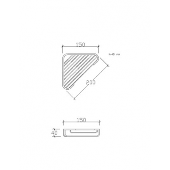 Επίτοιχη Ραφιέρα Γωνιακή Βαρέως Τύπου 15x15cm Tema 74023 Inox Επίτοιχη Ραφιέρα Γωνιακή Βαρέως Τύπου 15x15cm Tema 74023 Inox